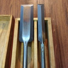 Ensemble de ciseaux longs à bois outil de menuiserie vintage NOMI fabriqué pa...