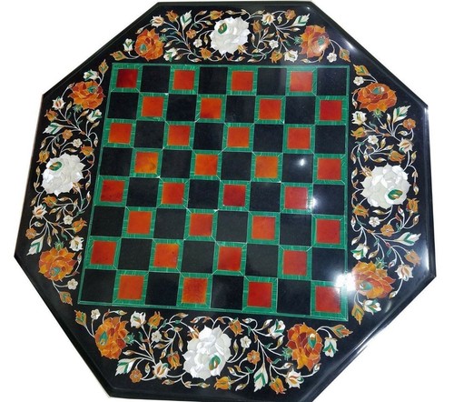 Black marble chess floral - marble,