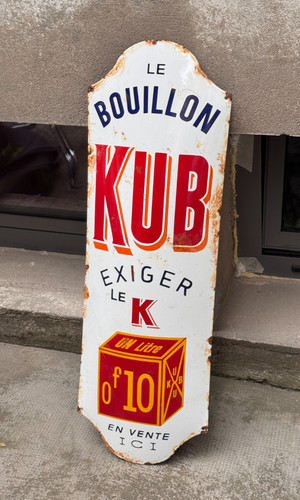 Plaque émaillée bombée - bombÉe, le
