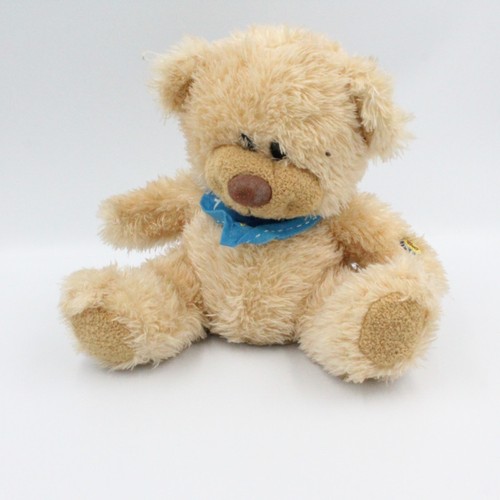 Peluche ours beige foulard