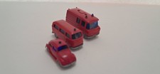 1/160 Wiking, VW Coccinelle+ VW Combi + MB Transporter pompier  à l'échelle N