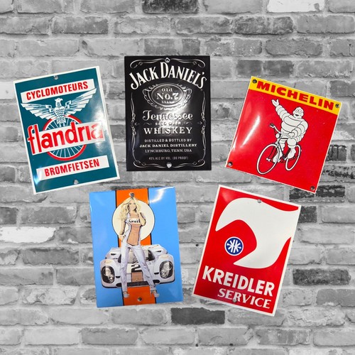 Plaque emaillee gulf flandria - emaillee,