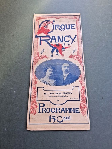 1913 programme cirque - 1913, alphonse