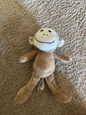 Doudou Peluche Singe Marron