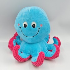 Doudou peluche pieuvre bleu