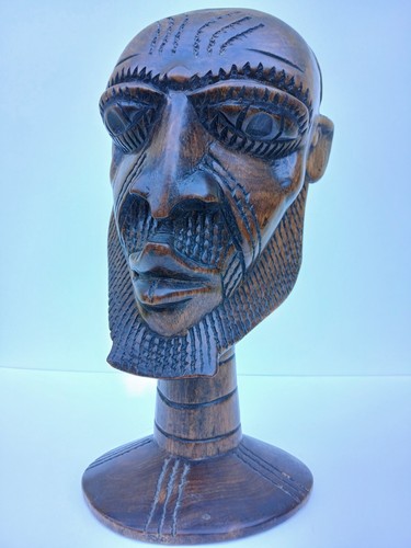 Sculpture bois tete - sculpture,