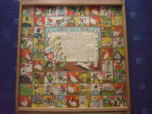 Ancien plateau jeu oie - plateau, l’oie
