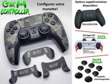 Manette Sony Ps5 Grey Camouflage + Palettes interchangeables type Burn/Scuf/Geek