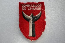 insigne tissu Commandos de chasse d'époque Algérie