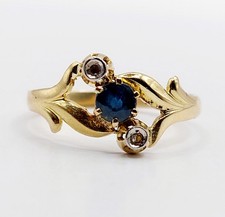 Bague art nouveau or 18k