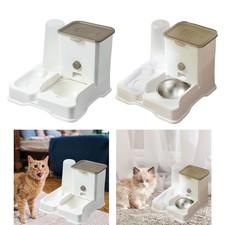 Distributeur automatique de nourriture et d'eau pour chats, grande capacité,