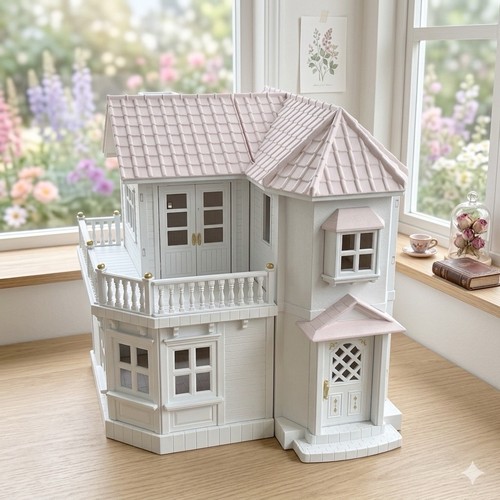 Grande maison de poupée rose