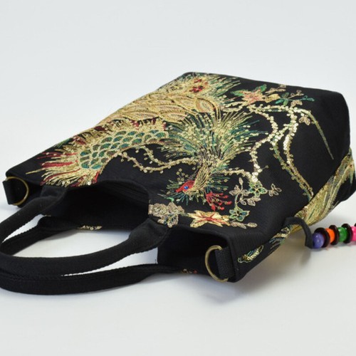 Femme paon broderie sac - paon,