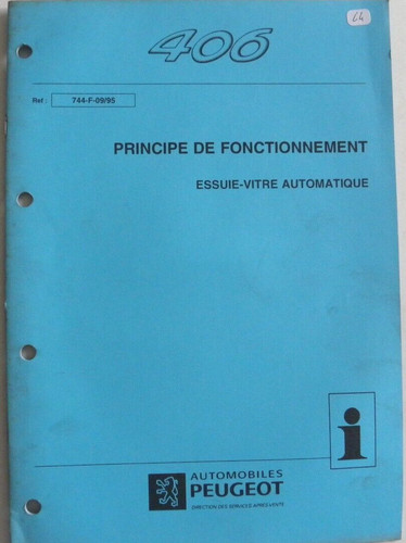 Manuel atelier peugeot 406 - manuel, d'atelier