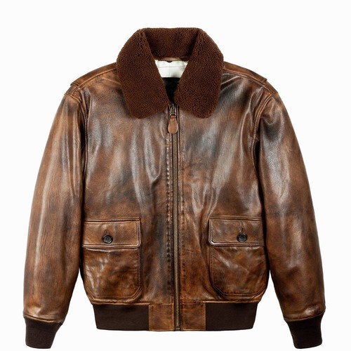 Blouson bomber cuir - blouson, marron