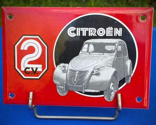 Plaque 2cv citroën email - 2cv,
