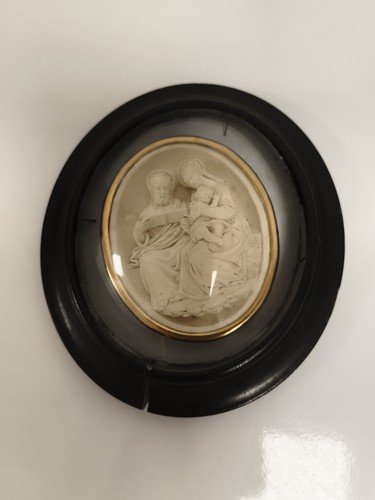 Bas relief ancien sous verre - ancien,