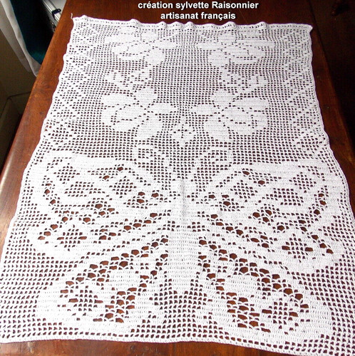 Rideau crochet artisanat - rideau,