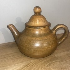 Ancienne Cafetière Théière En Grès Céramique Couvercle Vaisselle Vintage France