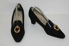 VINTAGE Escarpins MINELLI Tout Cuir Noir T 40.5 BE