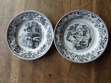 lot de 2 Assiettes parlantes