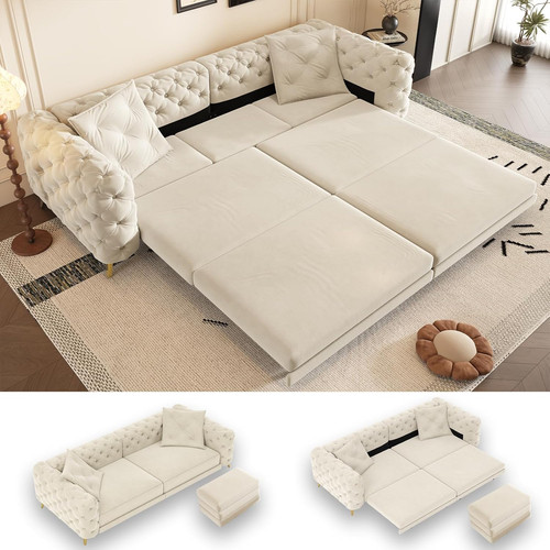 Ivory beige velvet - beige,