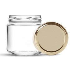 Lot de 6 Bocaux de conservation bébé en verre-Pot Forme Basse 330 ml -avec les c