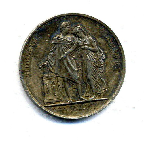 Médaille mariage argent - médaille, en