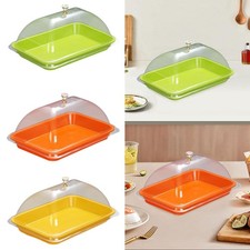 Plat à Gâteau avec Cloche Transparente Plateau à Pâtisserie Couvercle