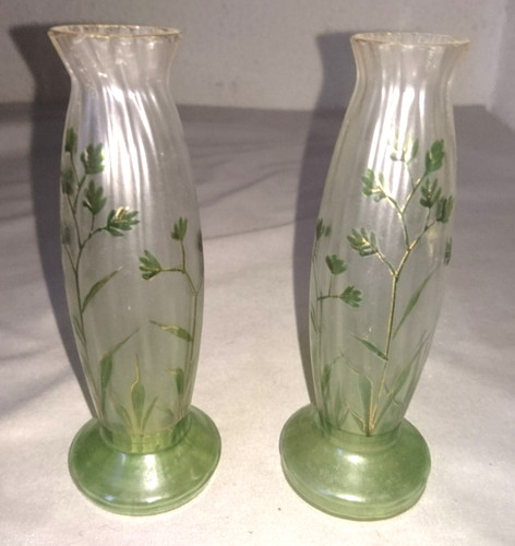 Ancien paire vase soliflore - ancien,