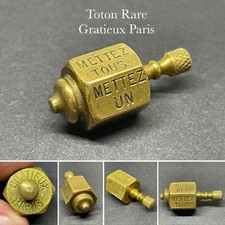 Ancien Toton Toupie De Bar Ancienne Bistrot Jeu De Comptoir " Paris Gratieux "