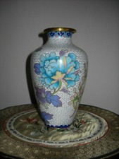 CLOISONNE VASE BRONZE EMAUX