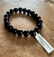Bracelet boule - Obsidienne - Qualité A - lithothérapie Neuf