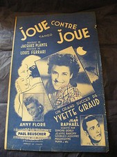 "Partition Joue contre joue Yvette Giraud Anny Flore Jean Raphael Music Sheet"