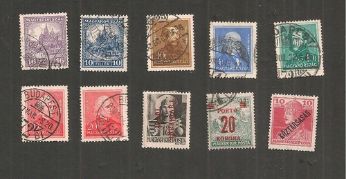 Hongrie lot timbres - lot, 10