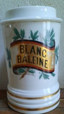 POT A PHARMACIE EN PORCELAINE BLANC BALEINE