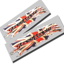 Union Drapeau Cric Britannique Street Triple 675R Graphique Stickers x2 Petit