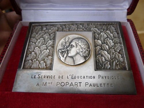 Medaille art deco bronze - medaille,