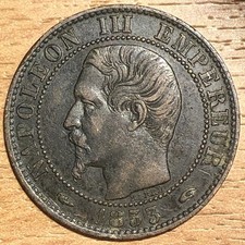 1853 5 centimes Paris, Napoléon III, TTB+