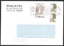 FRANCE YT n° 1881  0,80+0,20 MAX JACOB SUR LETTRE