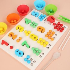 Perles bois numéro - perles, jeu