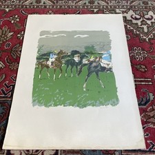 Maurice Brianchon Lithographie AVANT LE DÉPART 1956 Ex H C Bel État Rarissime !