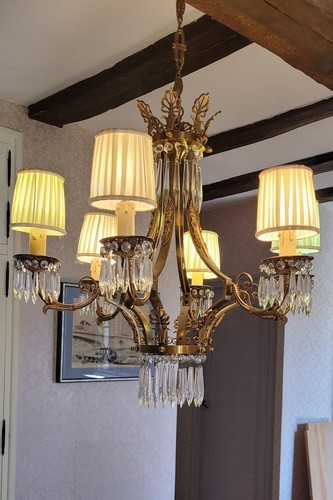Lustre feux bronze et - bronze,