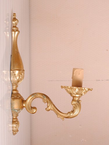 Ancienne applique bronze et - en,