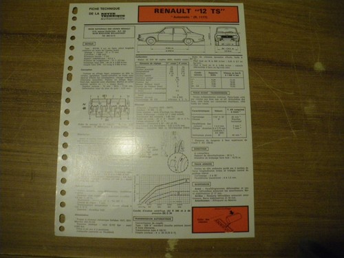 Fiche technique renault ts - fiche,