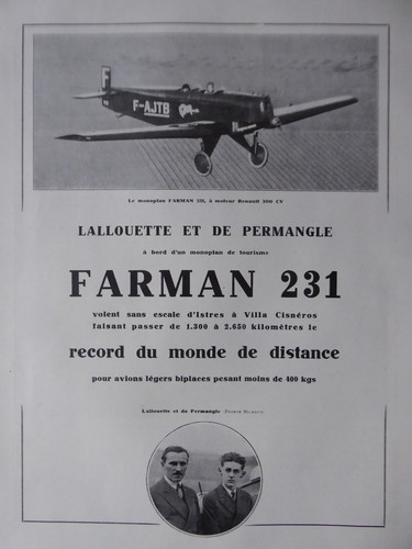 1931 pub avion farman 231 - 1/1931,