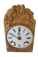Horloge comtoise du XIX ème scène pastorale galante de J.martin
