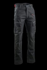 - Pantalon de Travail Renforcé avec Poches Genouillères - 1261 Argile - Noir T44