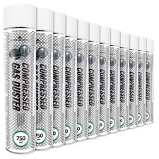 12 x AABCOOLING H&O Compressed Gas Duster 750 ml BOMBE AÉROSOL AIR COMPRIMÉ S...