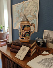 Chopine à Bière Vintage Vienne (Wien) | Chope Allemande / Autrichienne en Grès